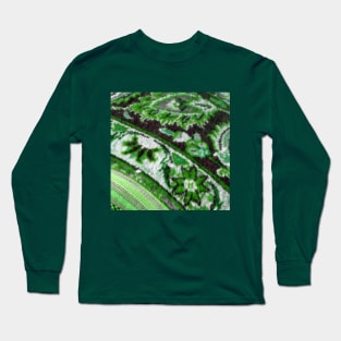 green flower pattern, floral designs, minimal art, abstract art, floral pattern, antique rug photo , For custom orders please DM me. Long Sleeve T-Shirt